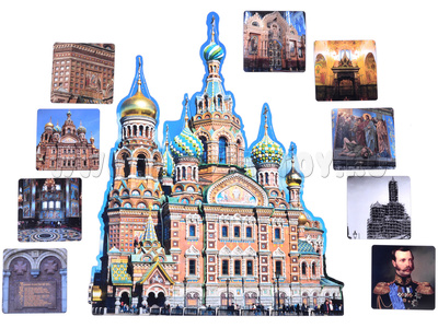 Набор магнитных карточек "Маленькие архитекторы: Спас на Крови"