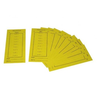 Карточки с примерами на умножение